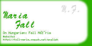 maria fall business card